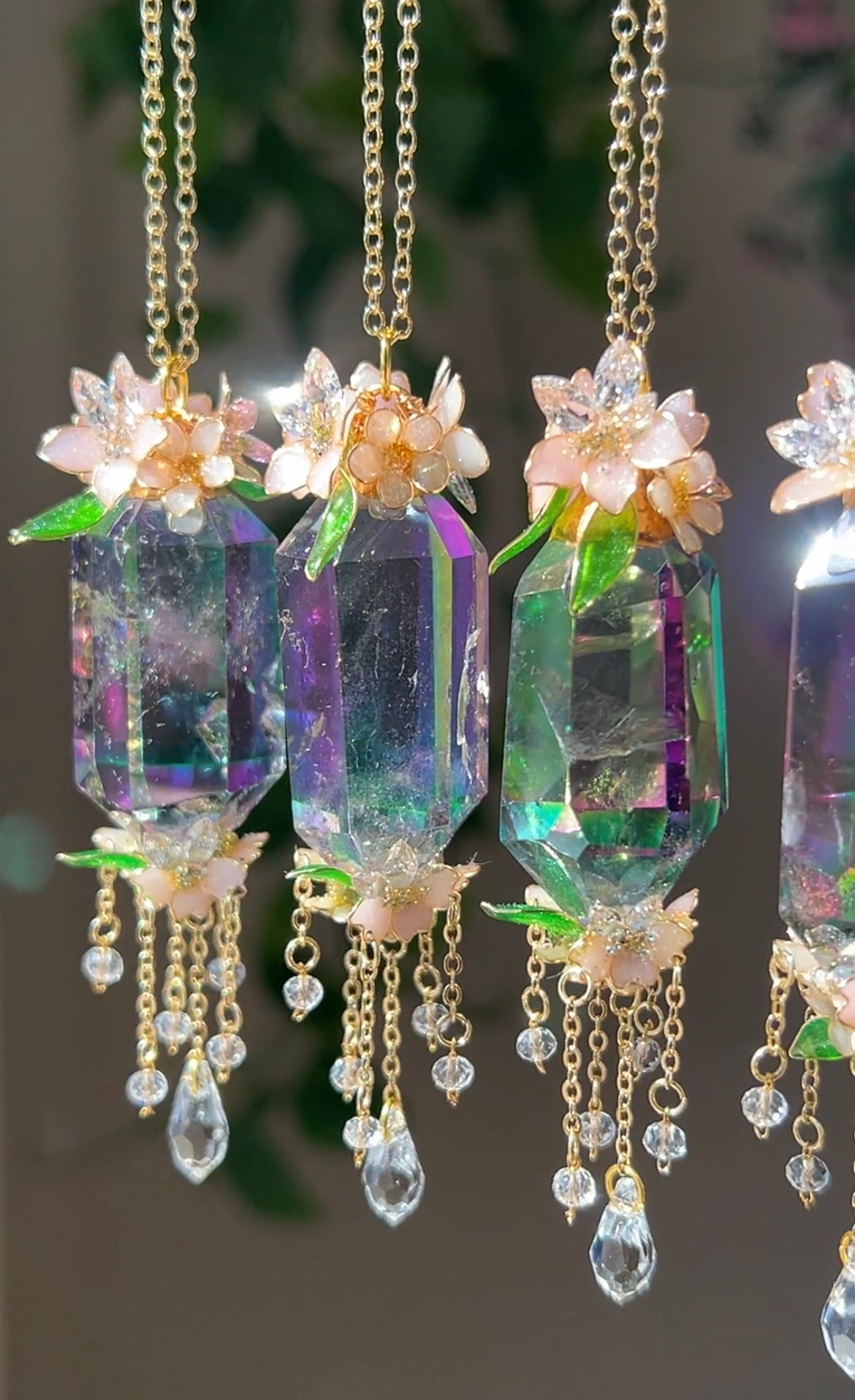 Mini Crystal floral Aura Quartz