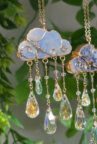 Rain cloud car charm