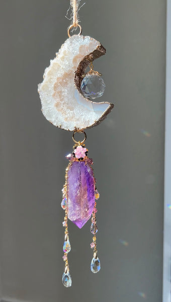 Amethyst Moon and Flowers Pre order