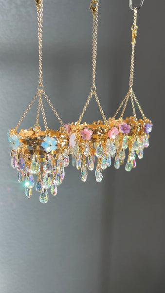 (Brass) Floral mini Chandelier Suncatchers