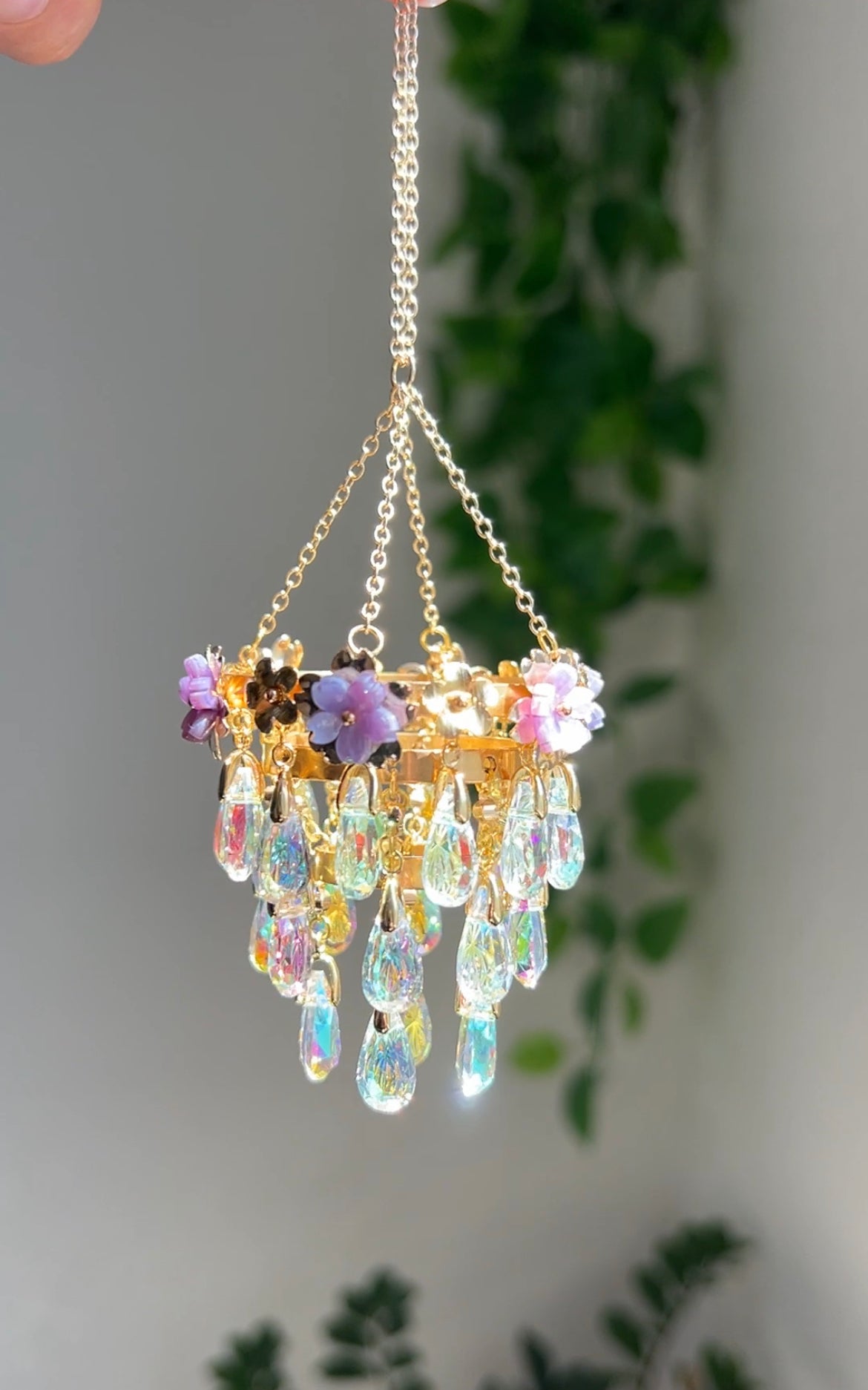 Floral mini Chandelier Suncatchers