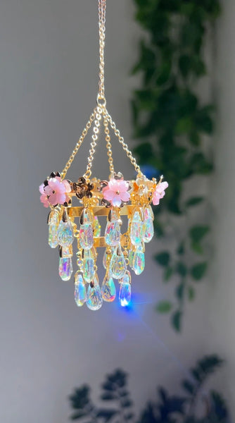 (Brass) Floral mini Chandelier Suncatchers