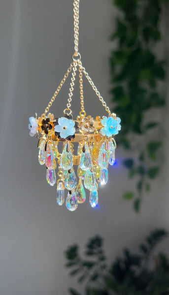 (Brass) Floral mini Chandelier Suncatchers