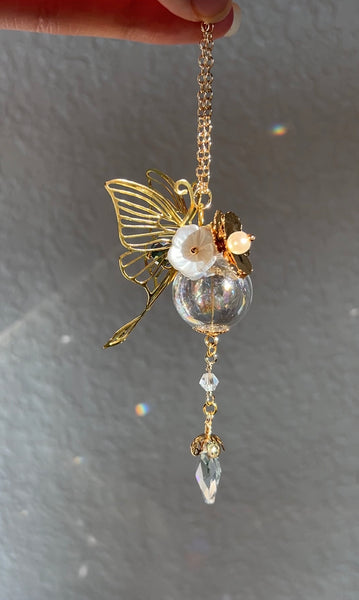 Lightweight Mini bubble butterfly car charm