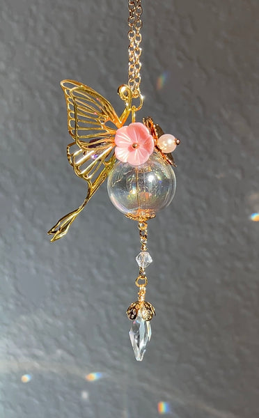 Lightweight Mini bubble butterfly car charm