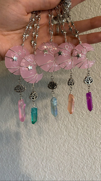 Pre order Car catcher Rose Quartz moon