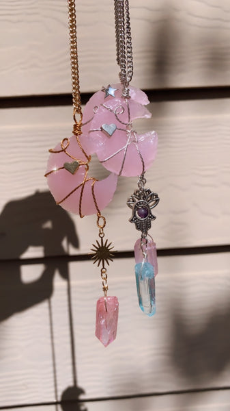 Pre order Car catcher Rose Quartz moon