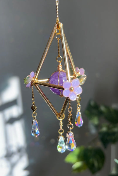 Floral Mini Hanging sphere Car suncatchers