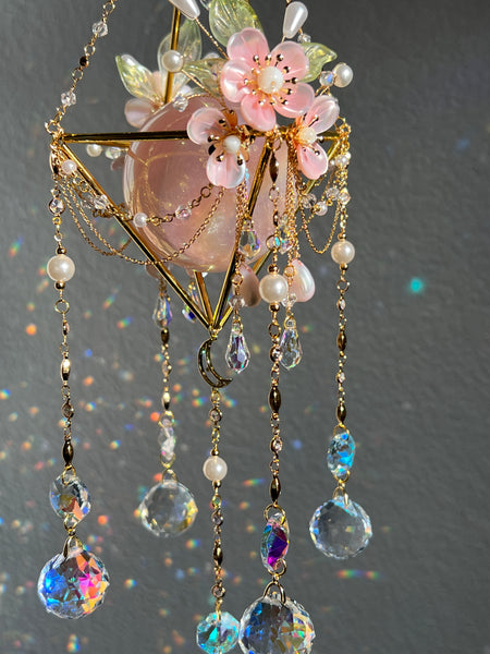 00. Floral Mother of pearl Suncatcher Pre order